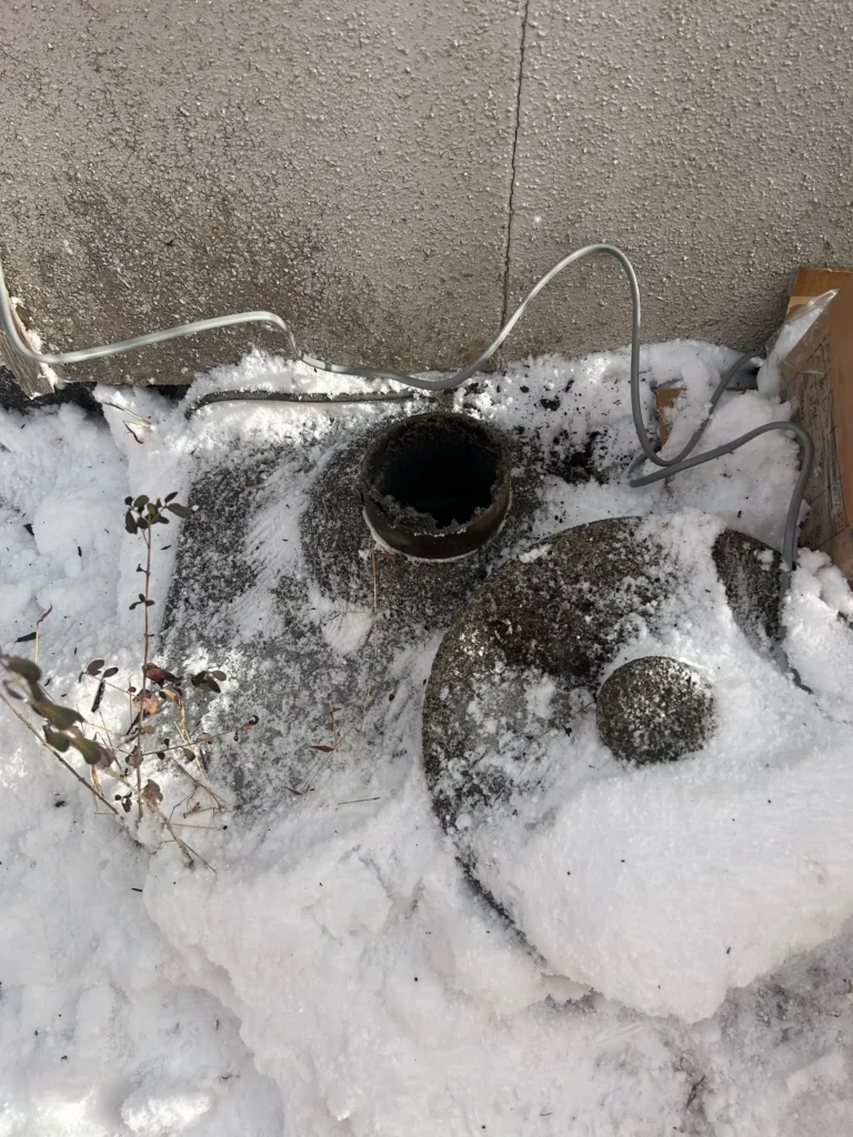 トイレ用換気扇取外し後