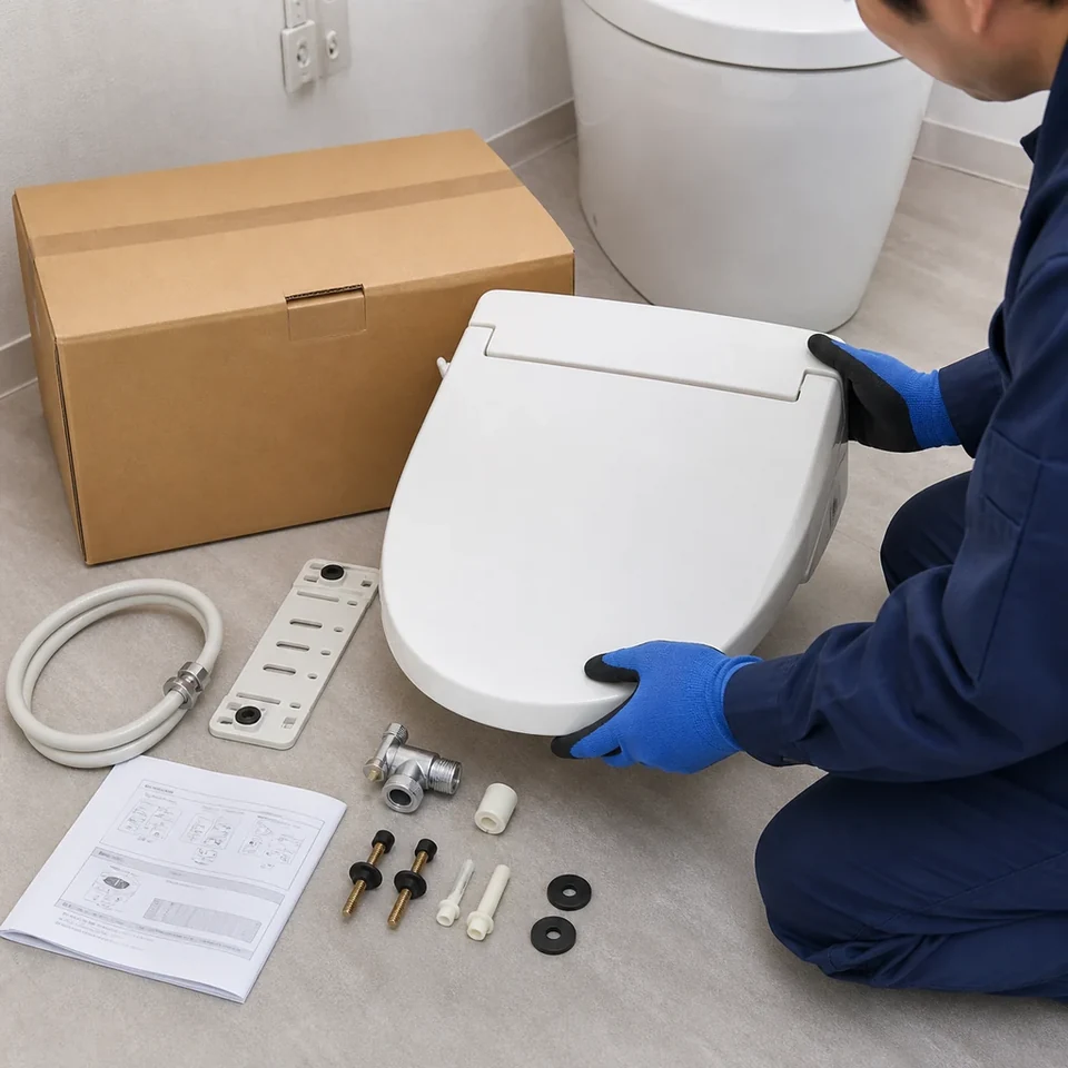 便座・ウォシュレット交換の作業・確認イメージ