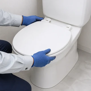 温水洗浄便座 → 普通便座の説明イメージ