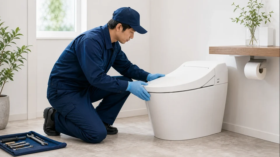 トイレ交換の流れと当日の準備の説明イメージ