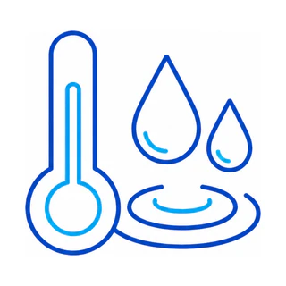 温度と通水試験の線画