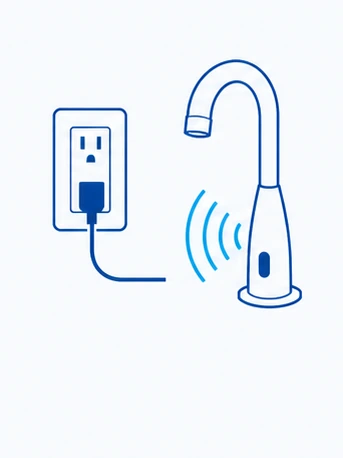 水栓用電源の線画