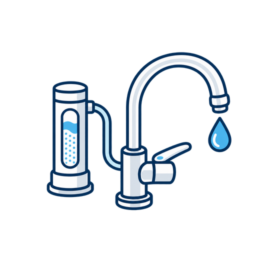 浄水器一体型水栓のイラスト