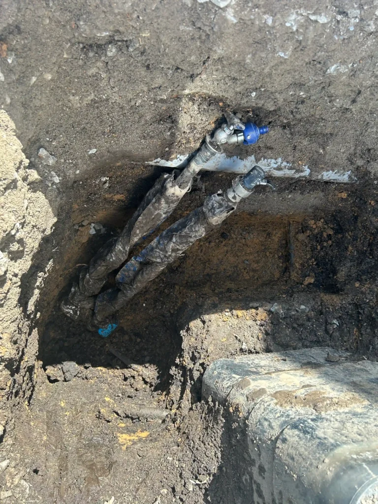 立水栓取替工事施工中写真