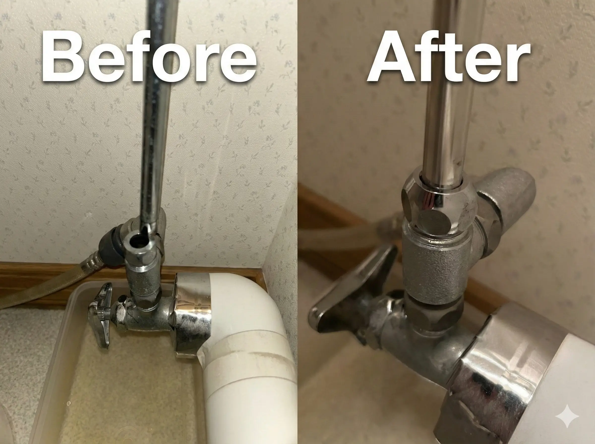 凍結破損工事のビフォーアフター写真。