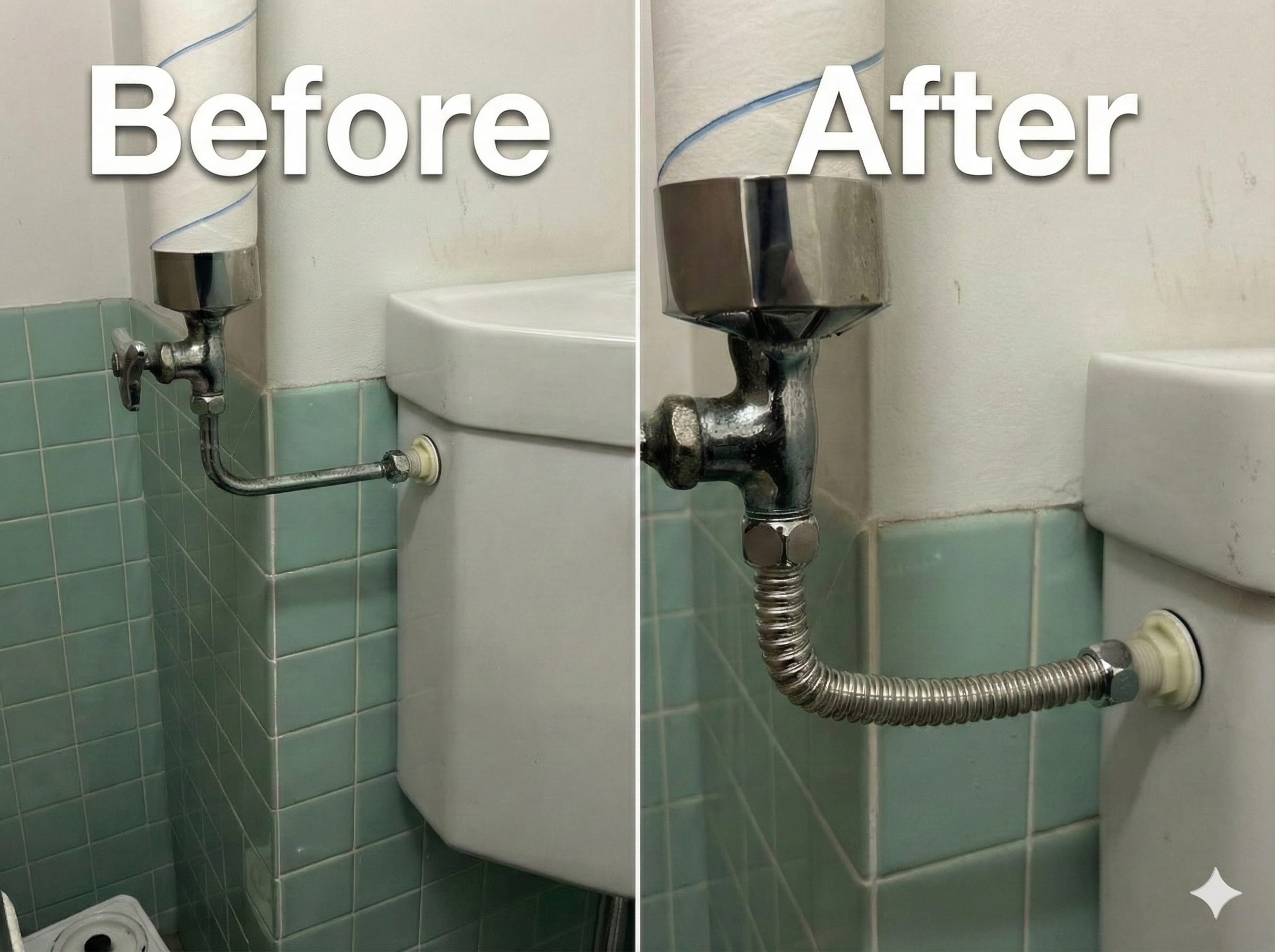 水漏れ工事ビフォーアフター写真