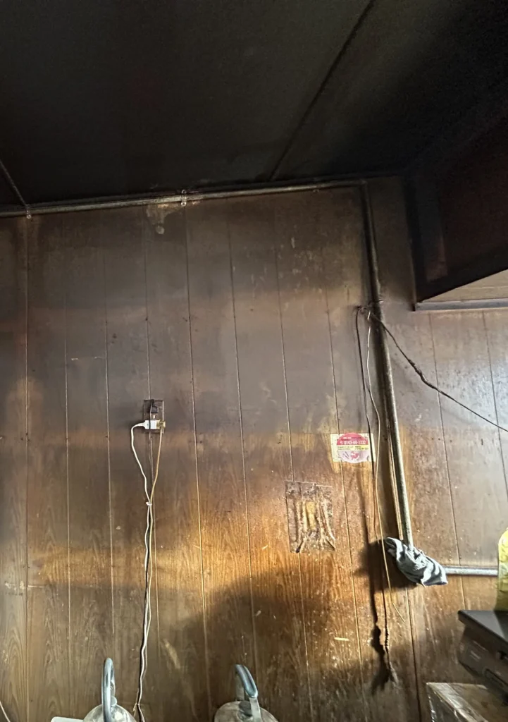 配管からの水漏れ確認時の写真