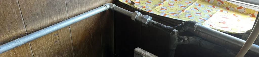 水漏れ工事施工後の継手写真