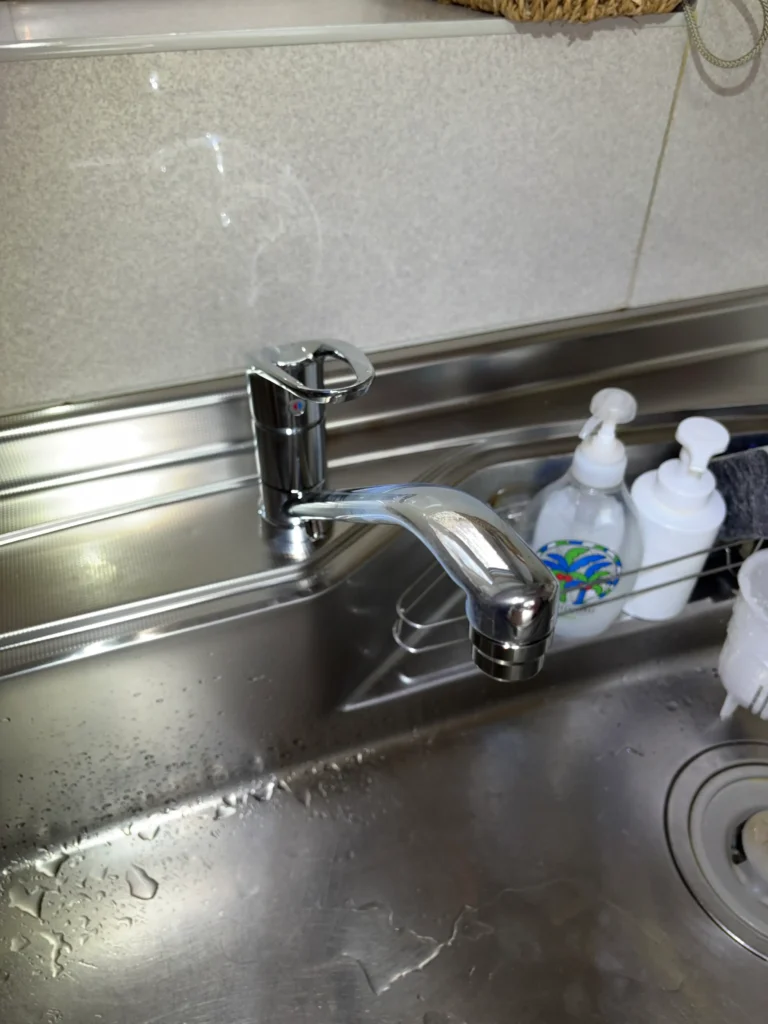 キッチン混合栓取替工事施工後写真